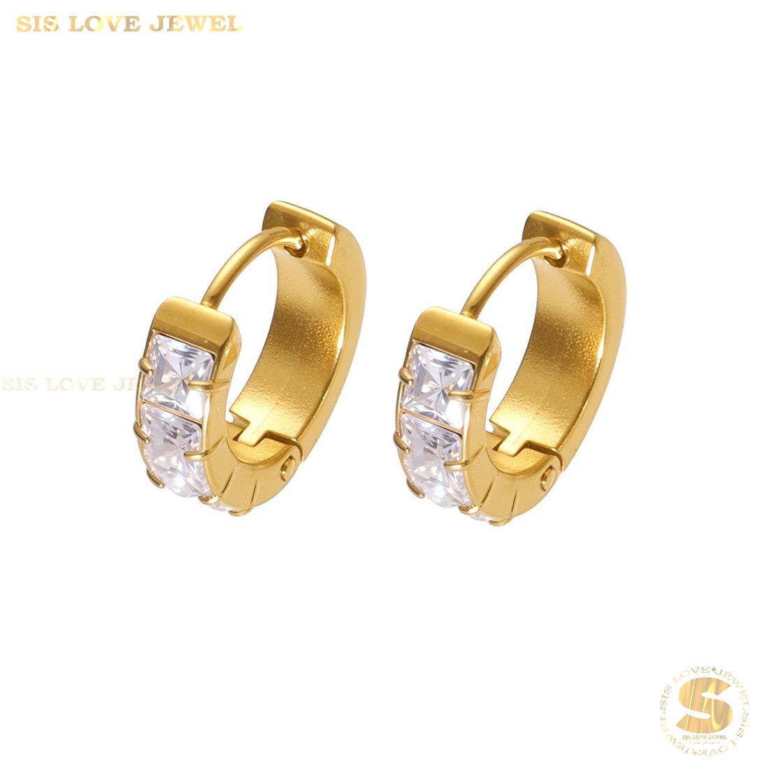 Luminous Love Zirconia Hoops Earrings S050