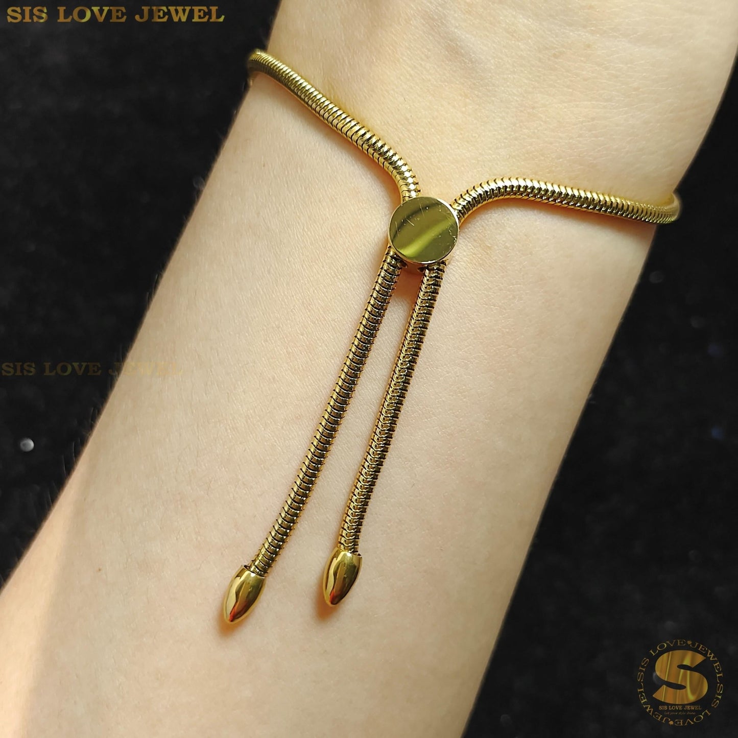 3 Love Adjustable Chain Bracelet B080