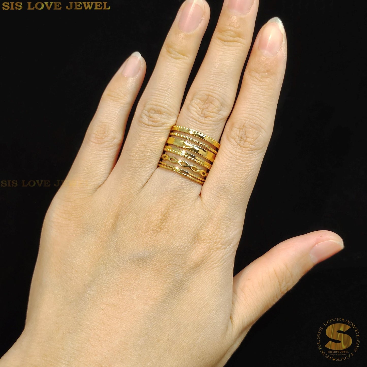 7 - Layer Stylish Ring R086