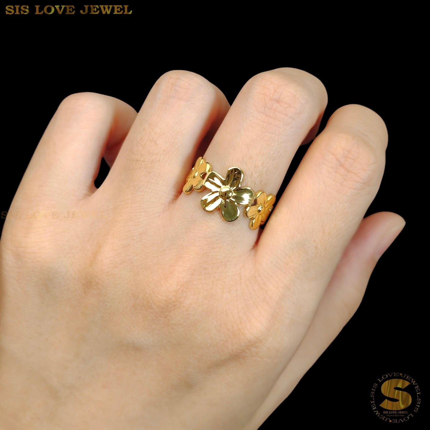 Adjustable Flower Adjustable Ring