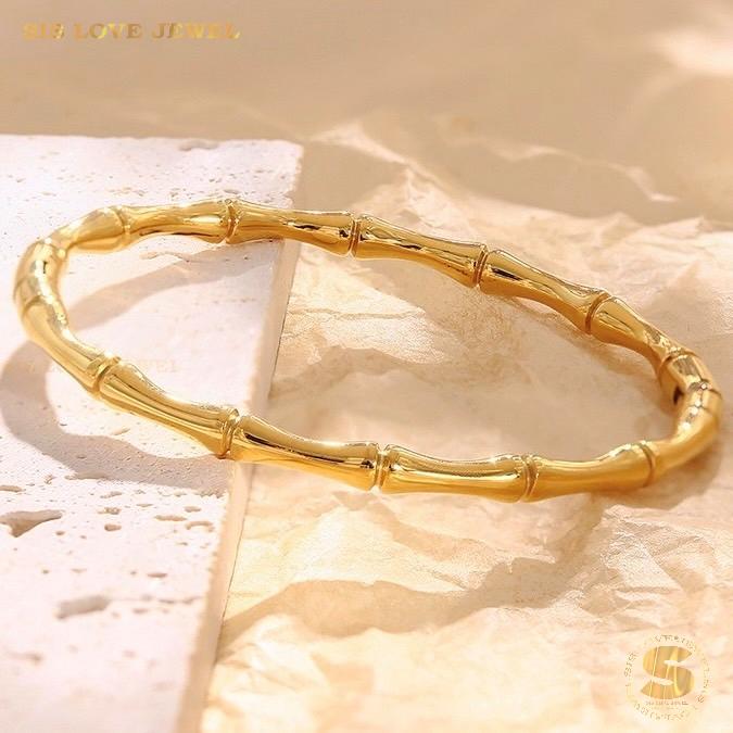 Bamboo Oval Bangle H054