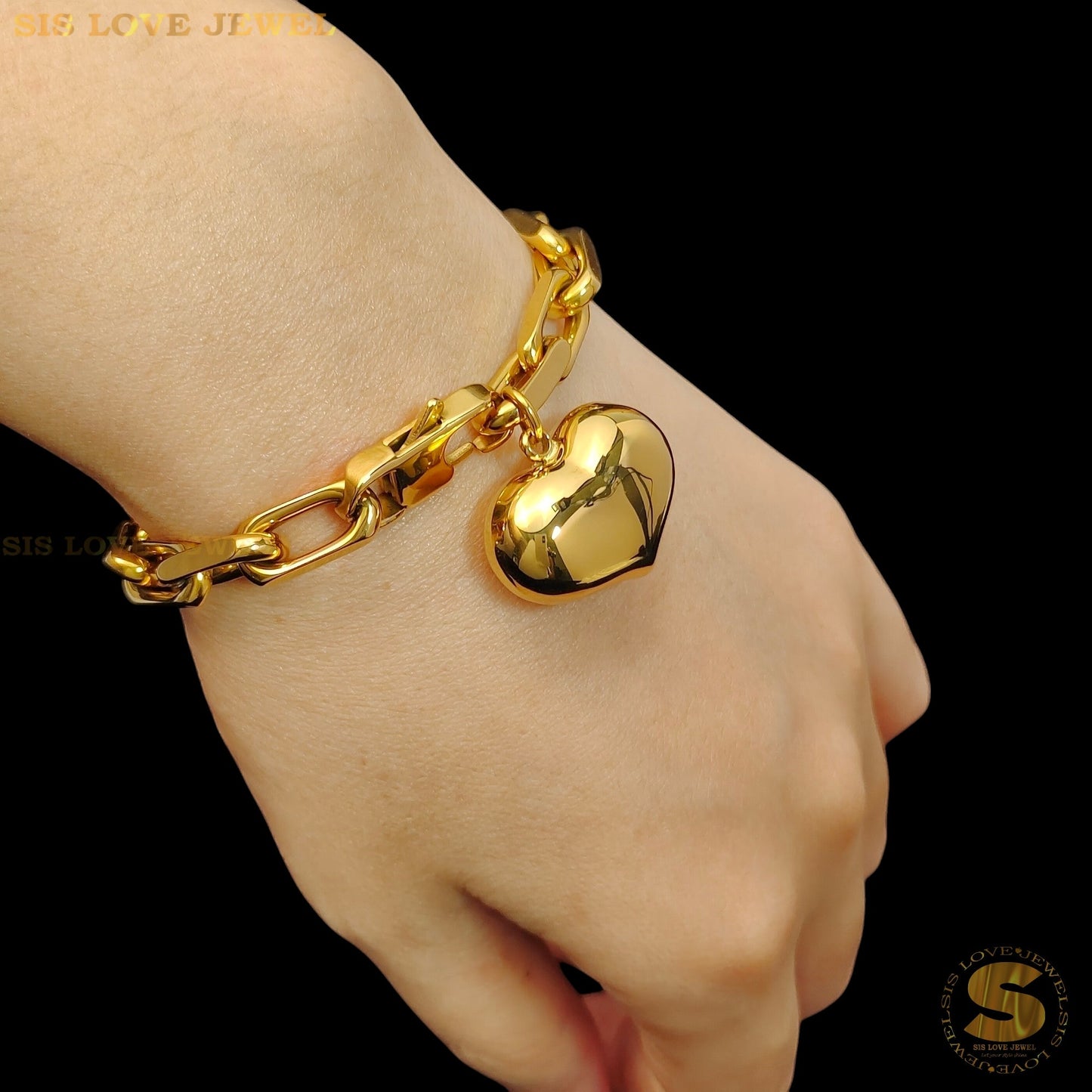 Big Love Pendant Chain Bracelet B209