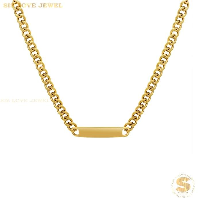 Bold Beauty Cuban Gold Choker Necklace N017