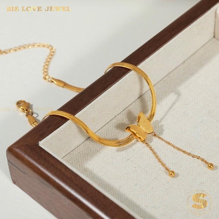 Butterfly Charm Gold Plated Anklet A026