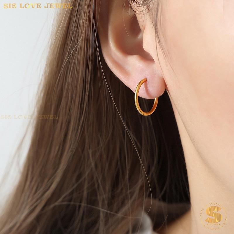 Classic Gold Hoop Earrings S015