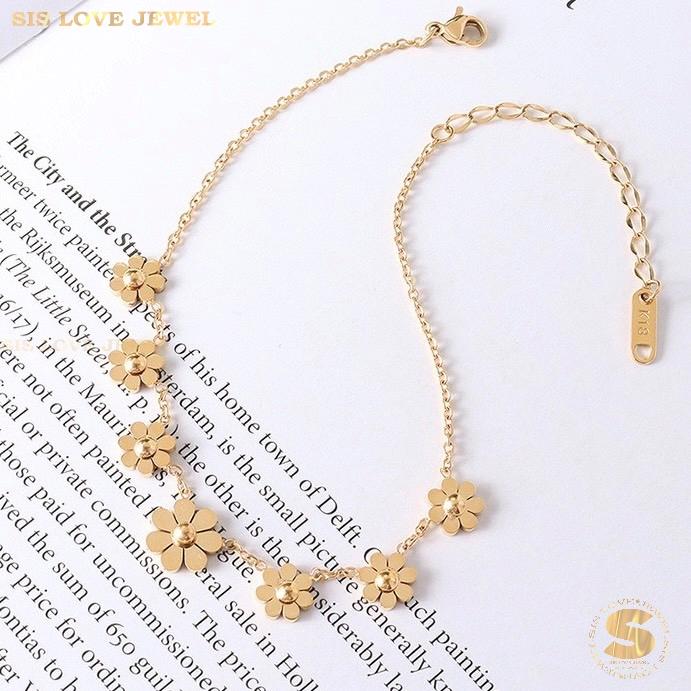 Dainty Daisy Flower Anklet A018
