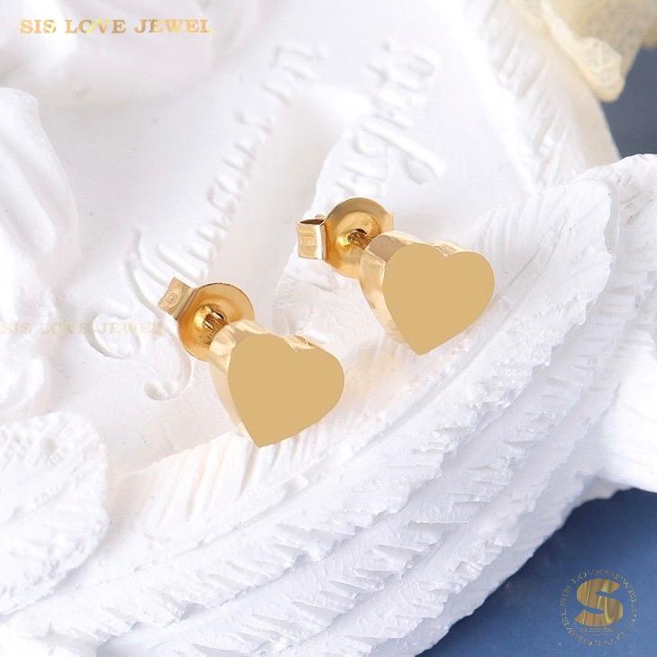 Dainty Love Heart Studs Earrings S037