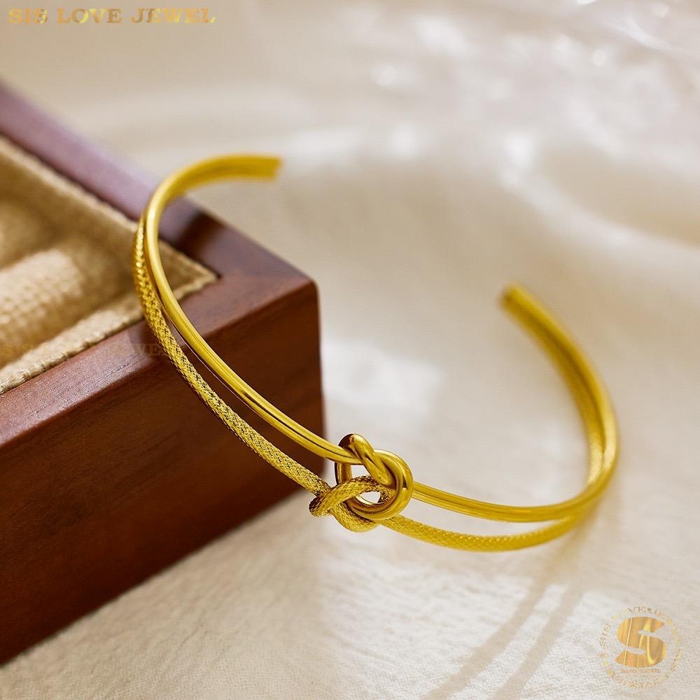 Double Love Knot Bangle H096