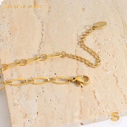 Elephant Star Round Tag Bracelet B050