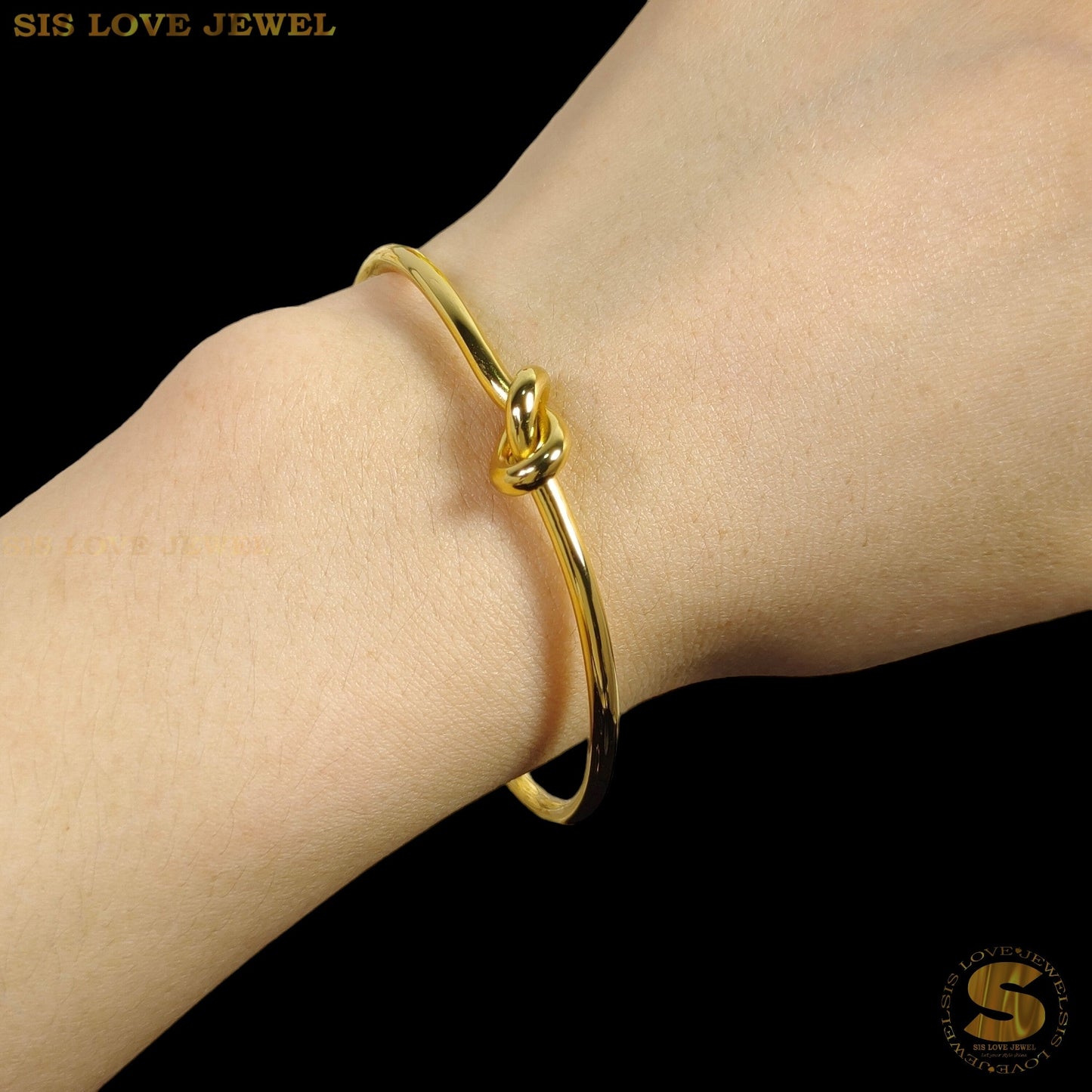 Forever Knot Bangle H003 Gold