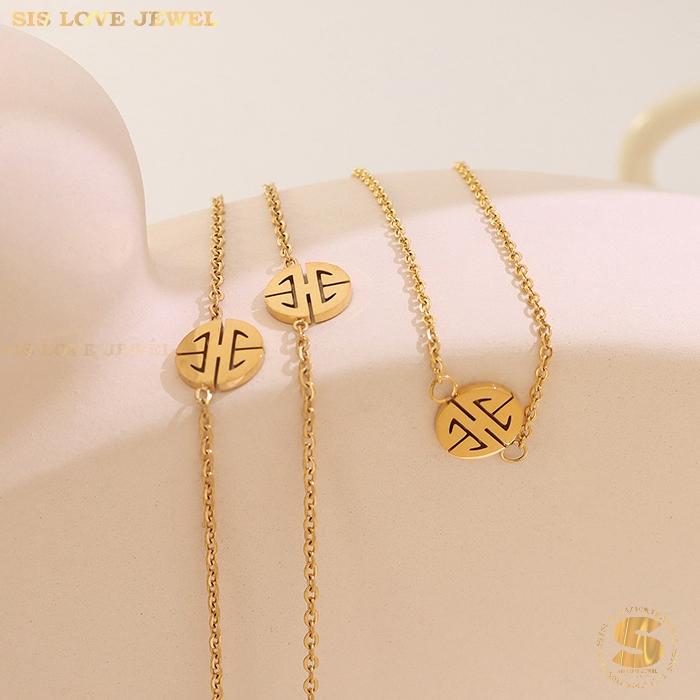 Fortune Charm Gold Plated Anklet A003