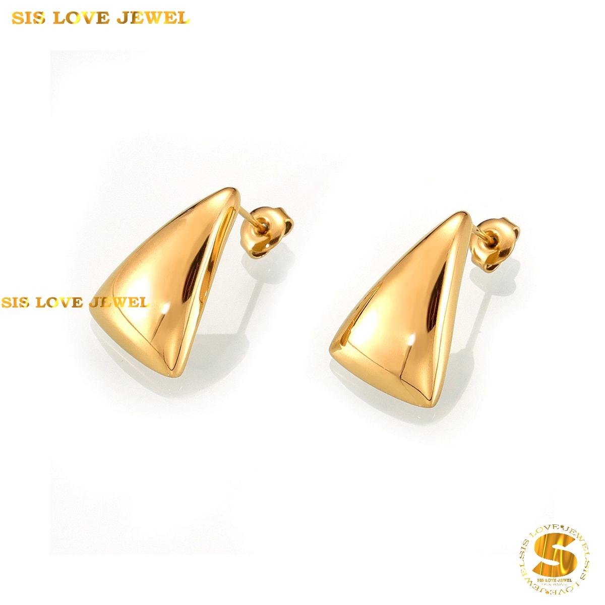 Geometric Triangle Stud Earrings S048
