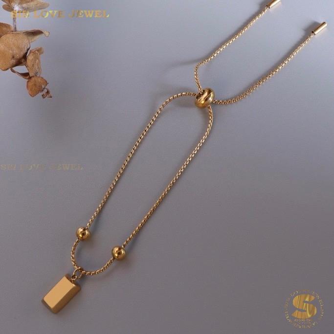 Gold Bar Adjustable Chain Bracelet B097