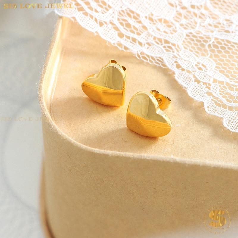 Gold Plated Love Stud Earrings S033
