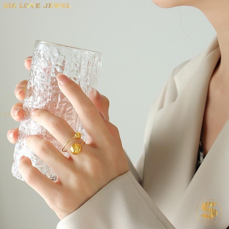 Golden Orb Duo Band Ring R049