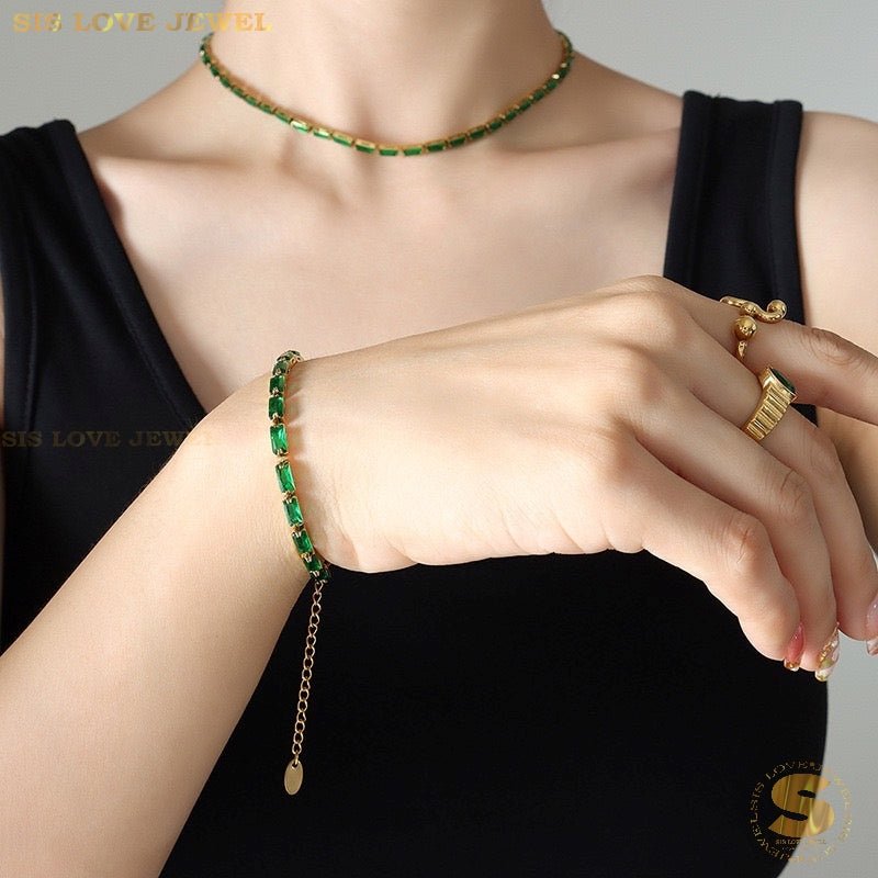 Green Zirconia Bracelet B094 Green