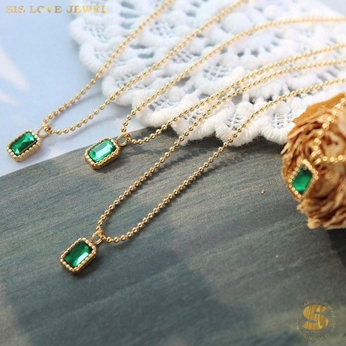 Green Zirconia Radiance Necklace N114