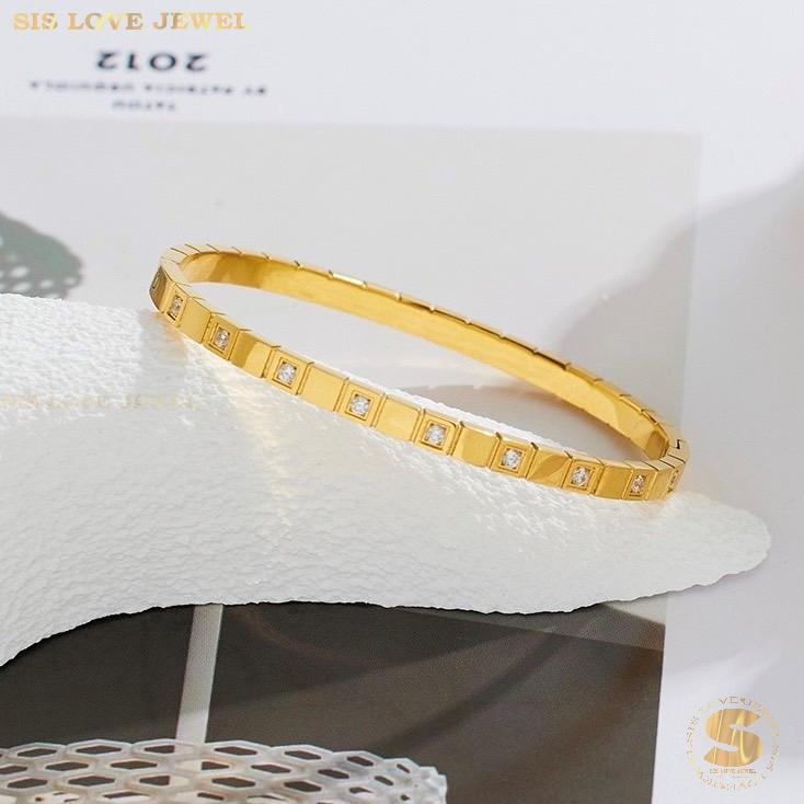 Honey Zirconia Bangle H033 Gold