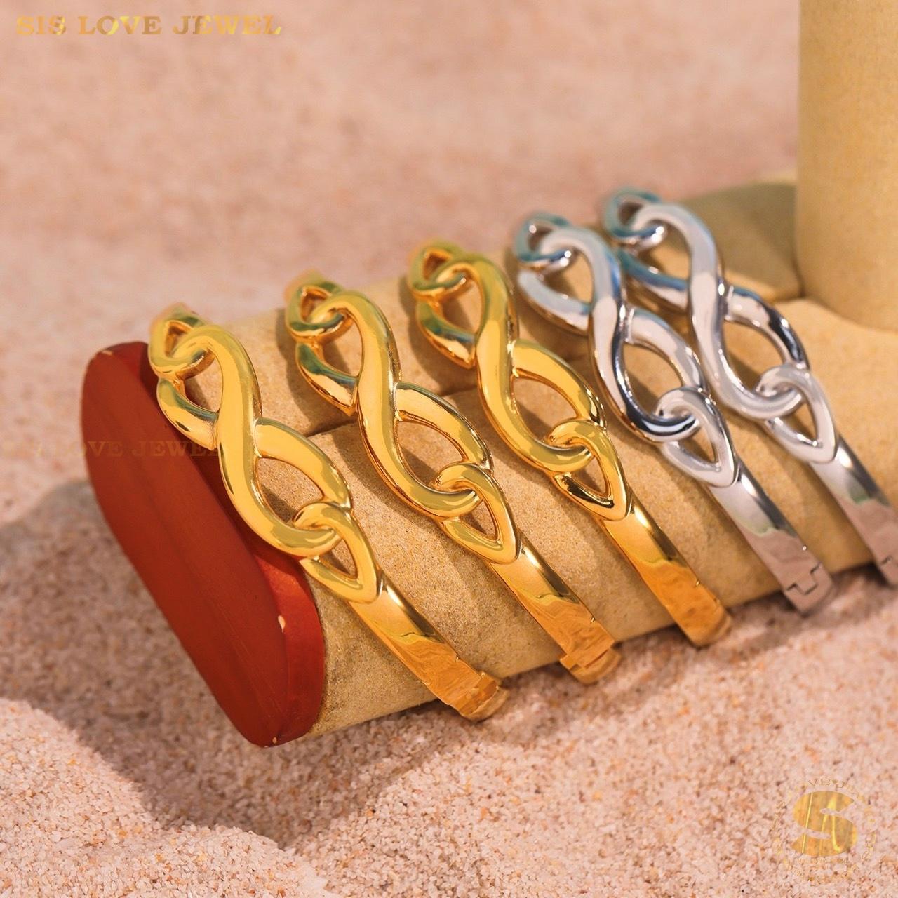 Infinity Gold Plated Bangle H167