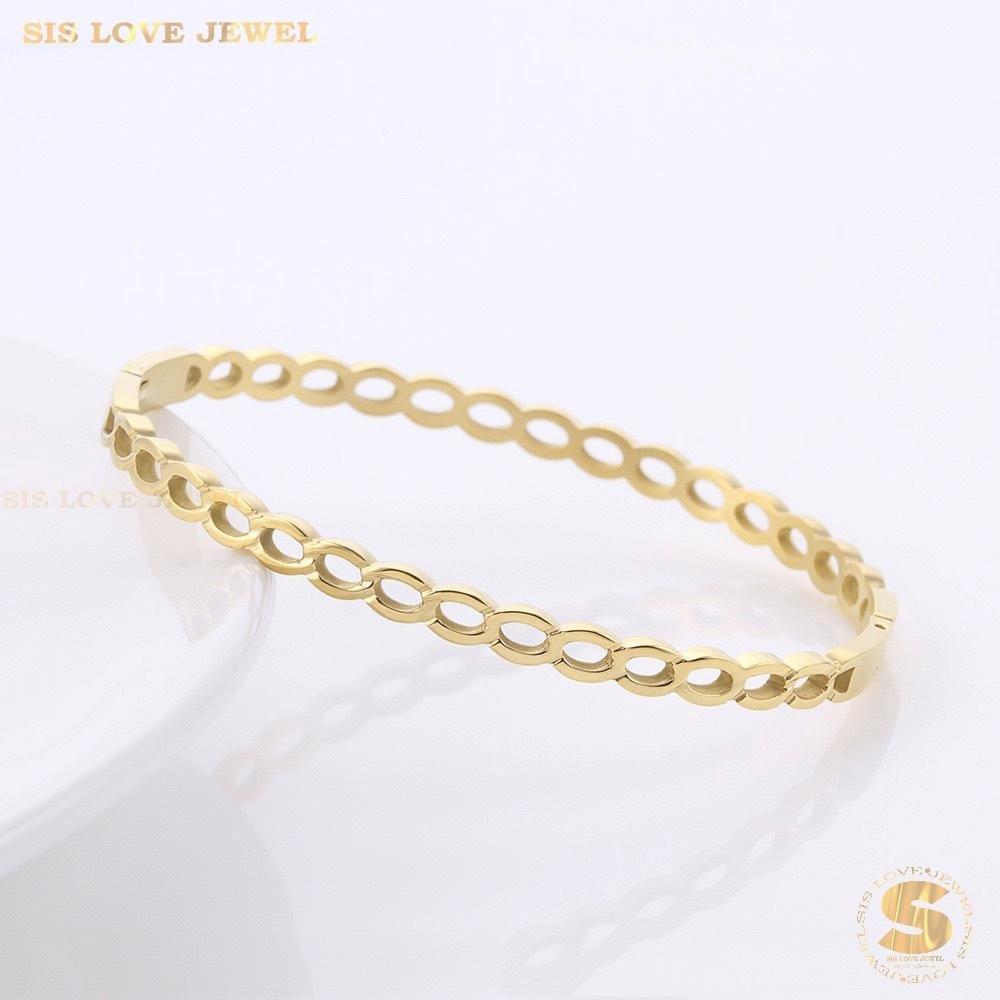 Infinity Oval Bangle H039