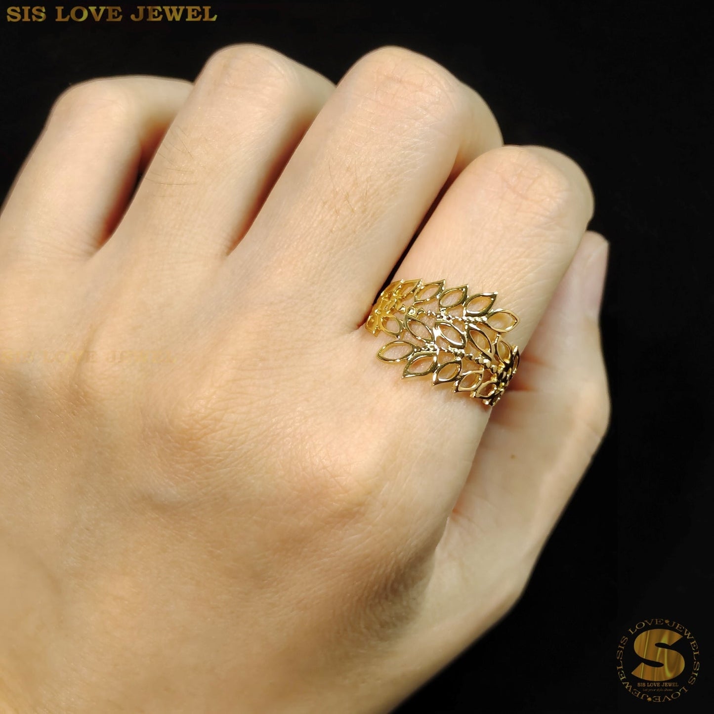Leaf Adjustable Ring R077
