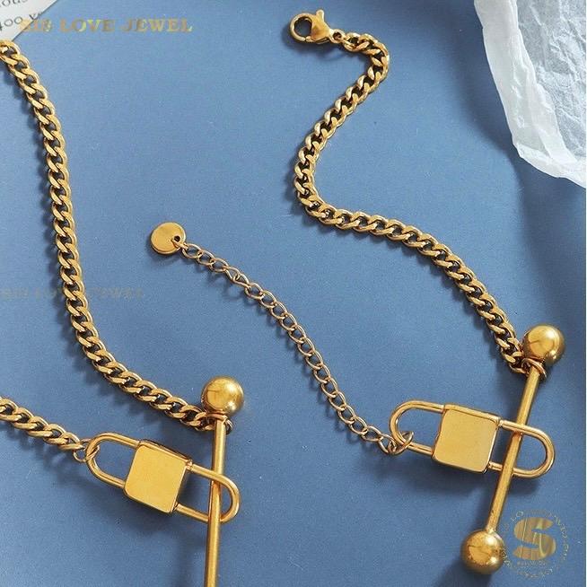 Lock Charm Bracelet B027