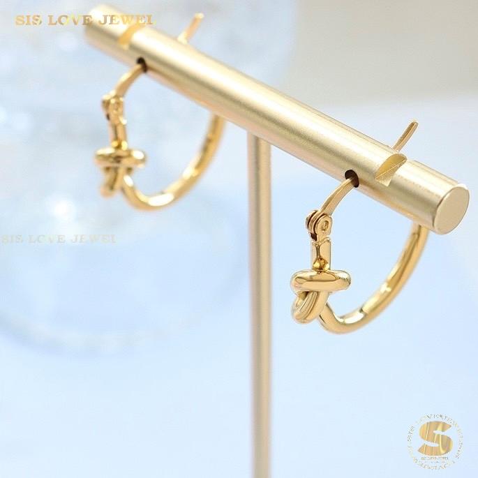 Love Knot Hoop Earrings S039