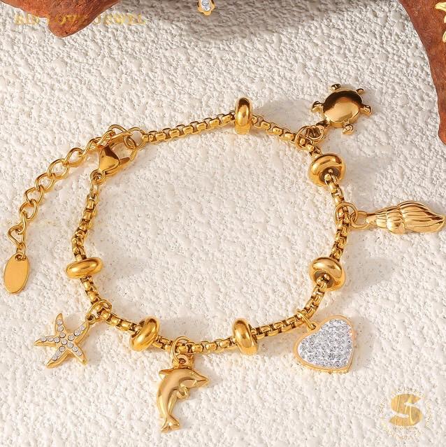 Love Sea Star Charm Bracelet B164