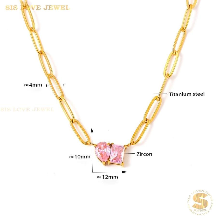 Luminous Love Paperclip Chain Necklace N143