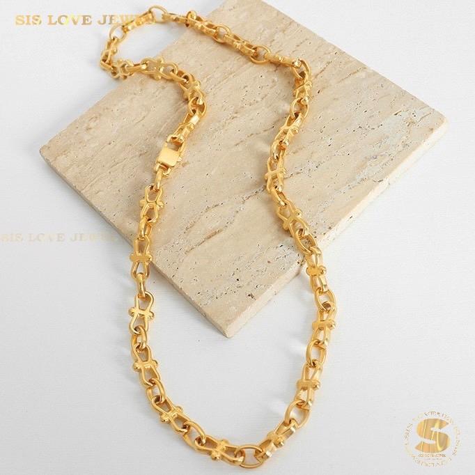 Luxe Chain Adornment Necklace N091