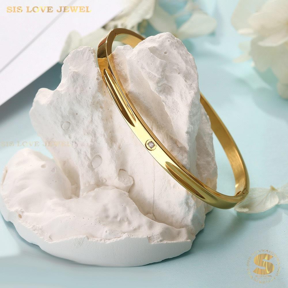 Minimalist Zirconia Bangle H071