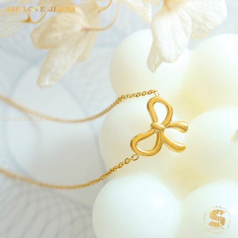 Monarch Charm Bowknot Necklace N026