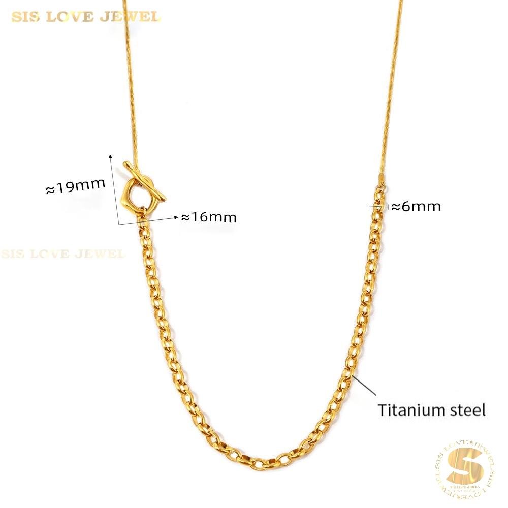 OT Lock Long Chain Necklace N098