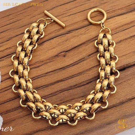 OT Lock Thick Chain Bracelet B132