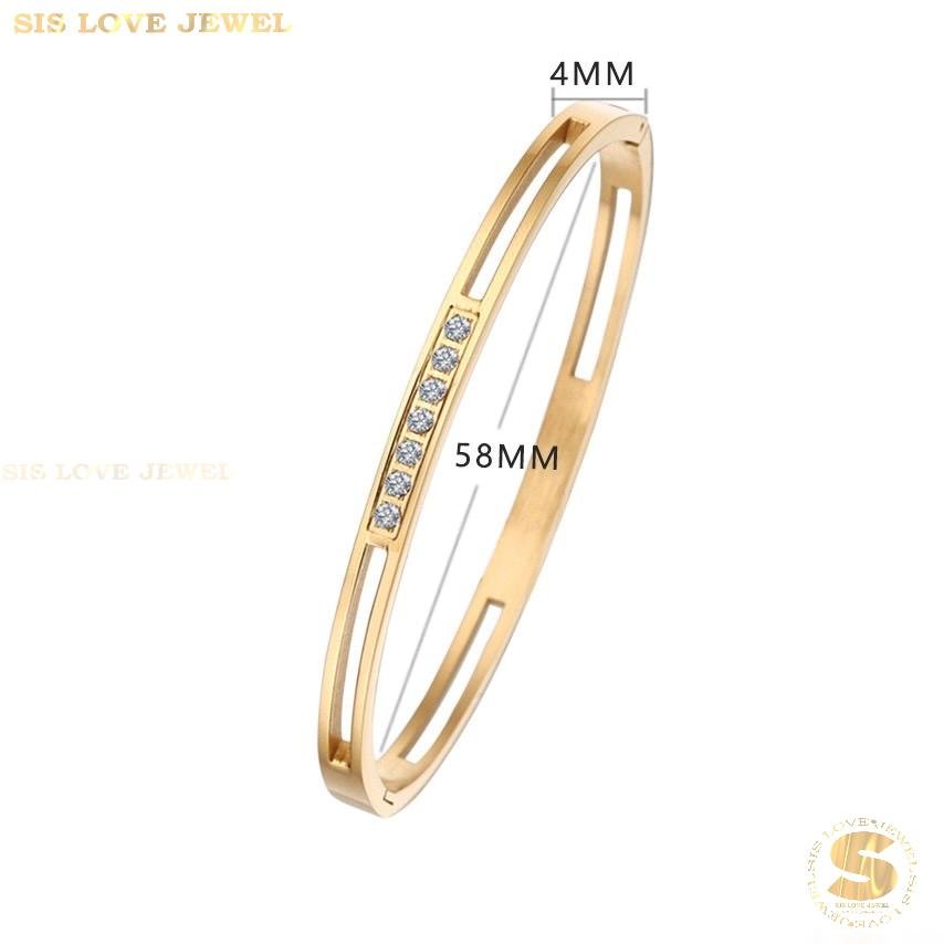 Oval Zirconia Bangle H052