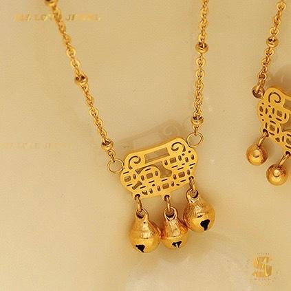 Pave Heart Gold Plated Anklet A023