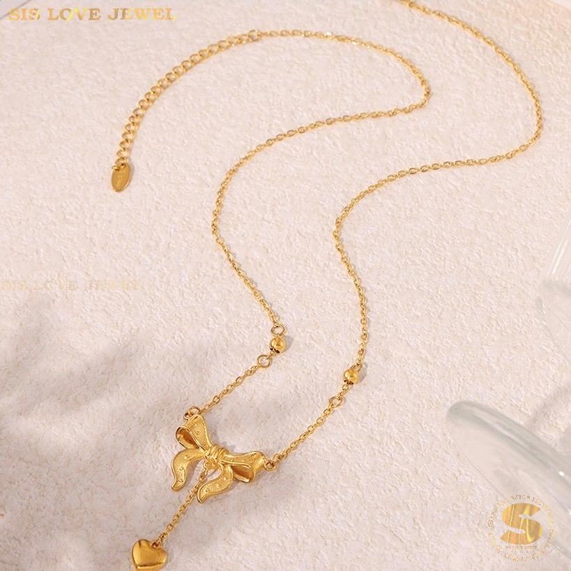 Ribbon Love Pendant Necklace N125