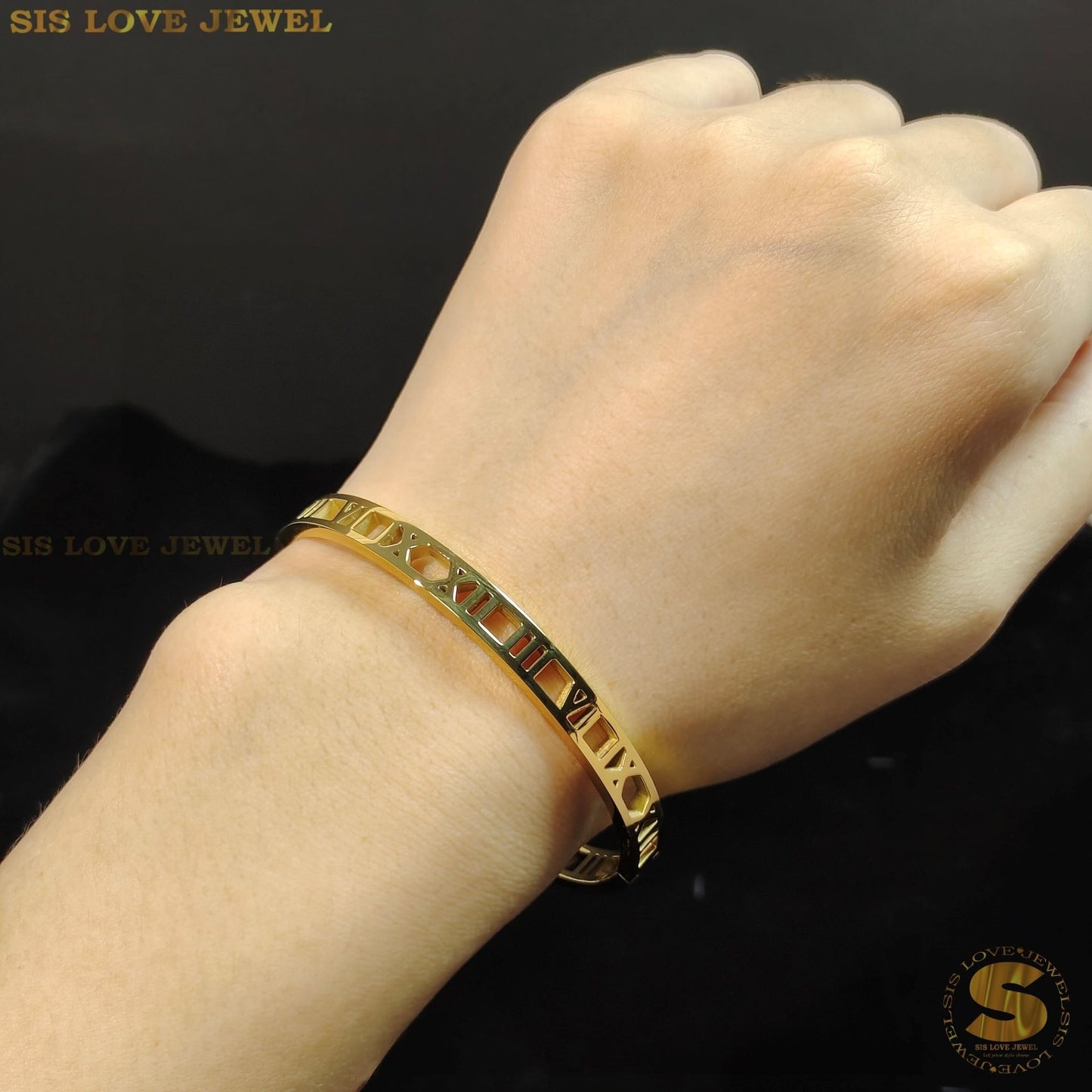 Roman Numbers Bangle H037