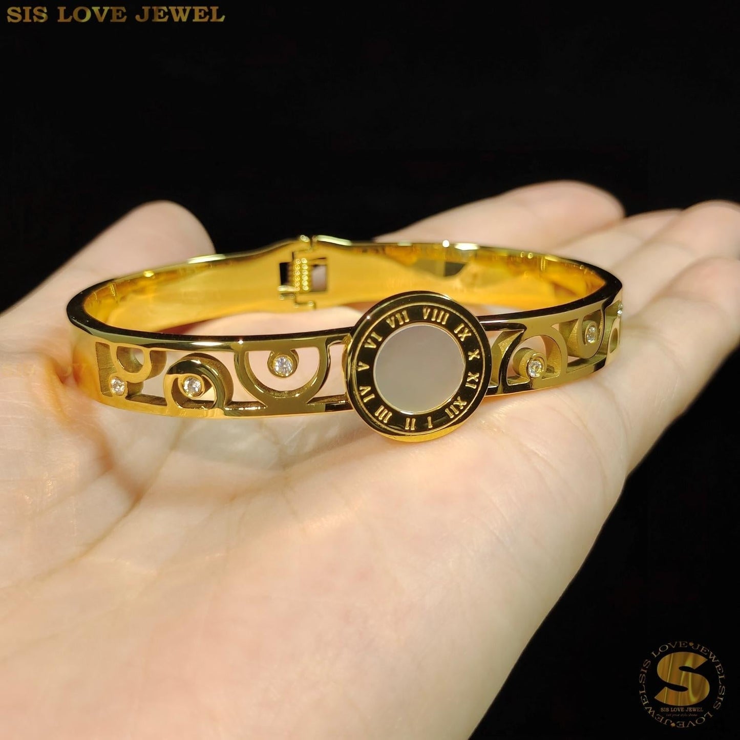 Roman Numbers Bangle H129