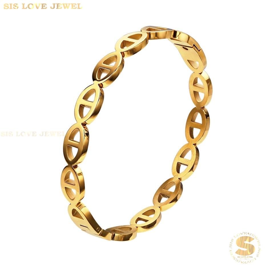 Simple Oval Bangle H040