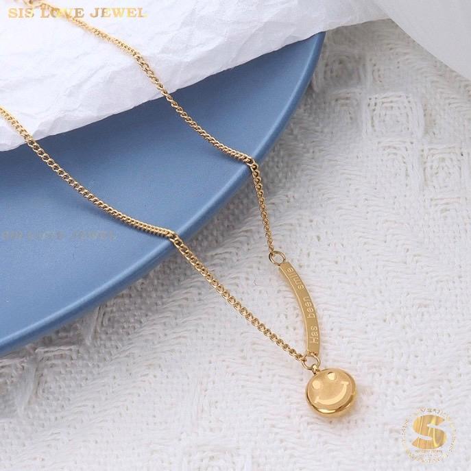Smiley Face Gold Plated Anklet A025