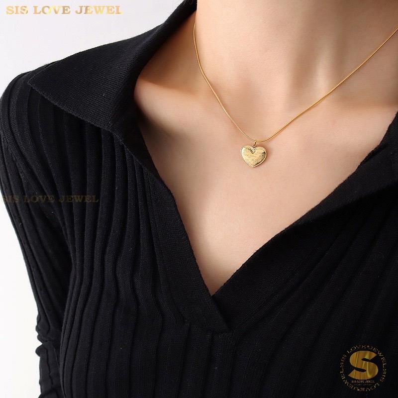 Snake Chain Love Pendant Necklace N127