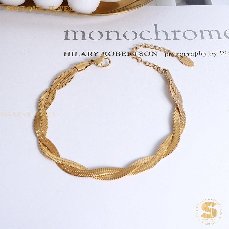 Snake Twisted Chain Bracelet B071