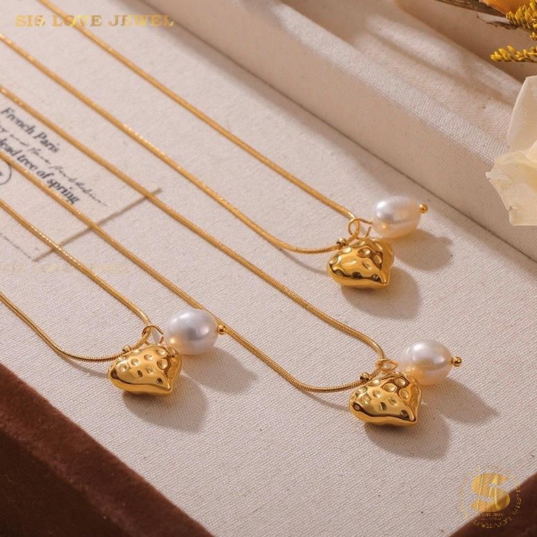 Strawberry Pearl Necklace N149