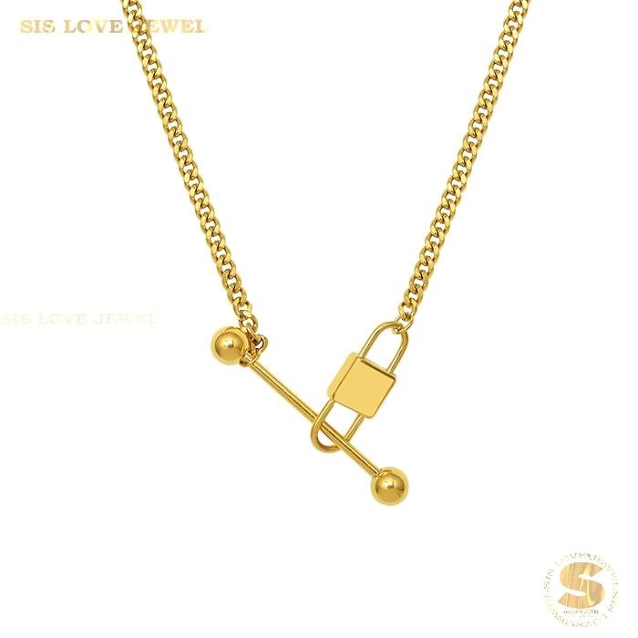 Stylish Lock Necklace N027