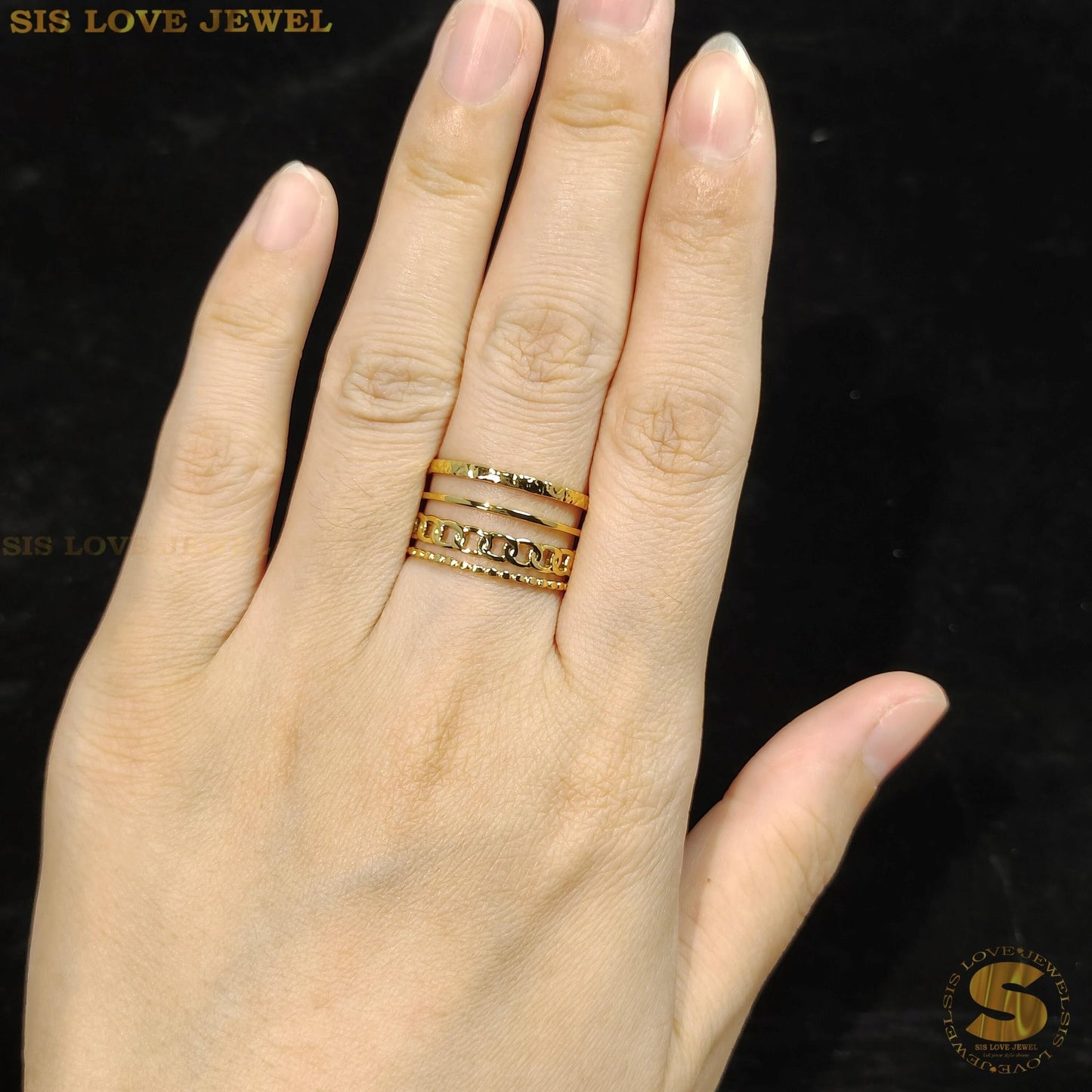 Trio of Love Band Ring R063