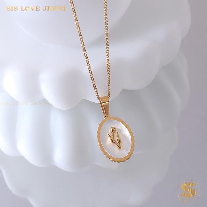 Tulip Shell Pendant Necklace N059