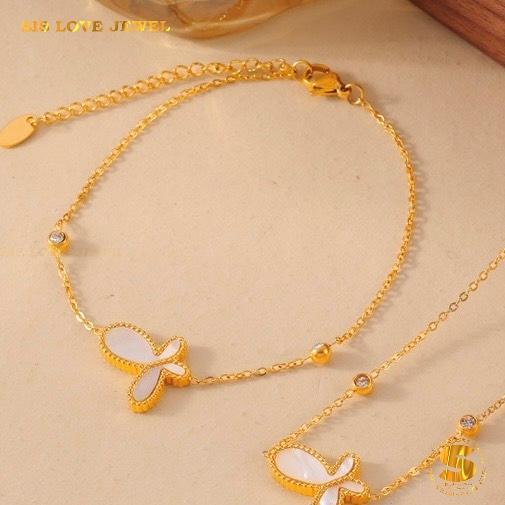 \White Shell Butterfly Bracelet B149