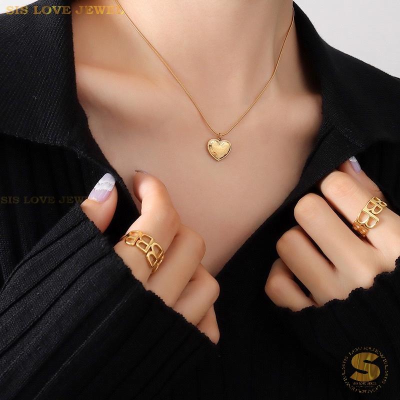 Snake Chain Love Pendant Necklace N127
