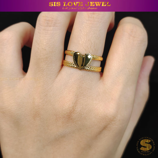 Simple Love Adjustable Ring R080